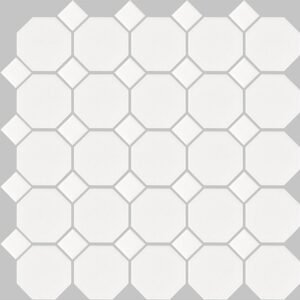 Centura Mosaic Basic Hexagon/Octagon Octagon White Satin 12″ x 12″