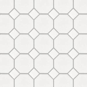 Centura Mosaic Basic Hexagon/Octagon Octagon White Satin 12″ x 12″