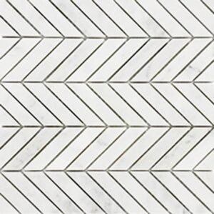 Centura Mosaic Miki Chevron Bianco Carrara Matte 12″ x 12″ (9.2 sqft/box)