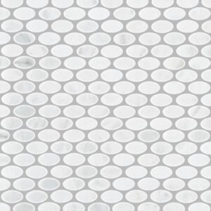 Centura Mosaic Oval Oriental White Polished 12″ x 12″