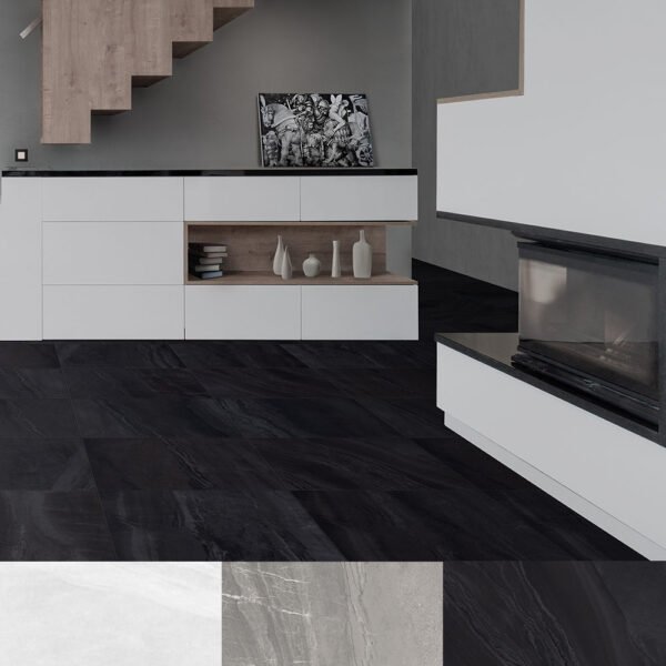 Planchers 1867 Floor Tiles Nohva Grey Natural 24" x 24" - Image 2