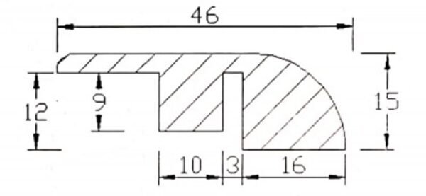 Toucan Laminate Flooring TF63 Series #6309 Reducer 94-1/2" - Image 2