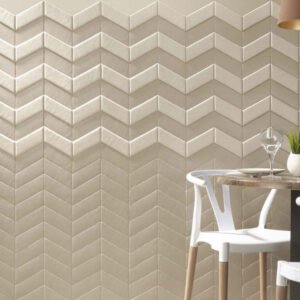 Italbec Floor Tiles New Panal Chevron Droit Cream Matte 3″ x 7″