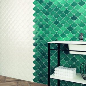 Italbec Wall Tiles Squama Olive Glossy 3″ x 5″