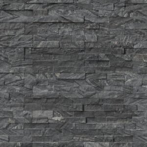 MSI Surfaces Wall Tiles Glacial Black Splitface 6″ x 24″