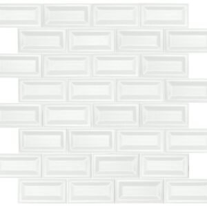 MSI Surfaces Wall Tiles Whisper Inverted Bevel White-Cool Glossy 3″ x 6″