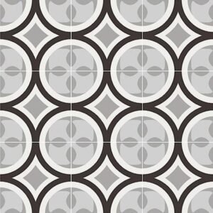 Centura Floor Tiles Patchwork Black & White 01 Matte 8″ x 8″