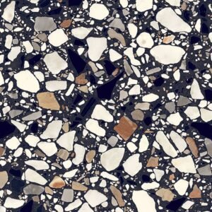 Centura Floor Tiles Frammenti Nero Macro Natural 8" x 8"