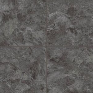 Centura Vinyl Tile UltraCeramic by American Biltrite Tuscan Slate Dark Grey 18" x 18"