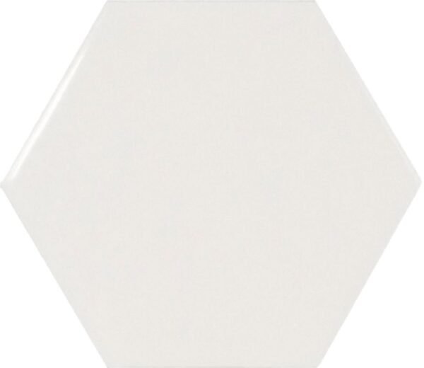 Centura Wall Tiles Scale Hexagon White Polished 4" x 5"