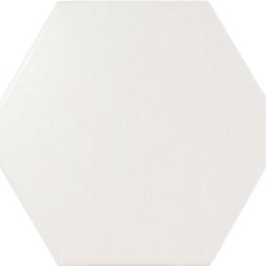 Centura Wall Tiles Scale Hexagon White Matte 4" x 5"