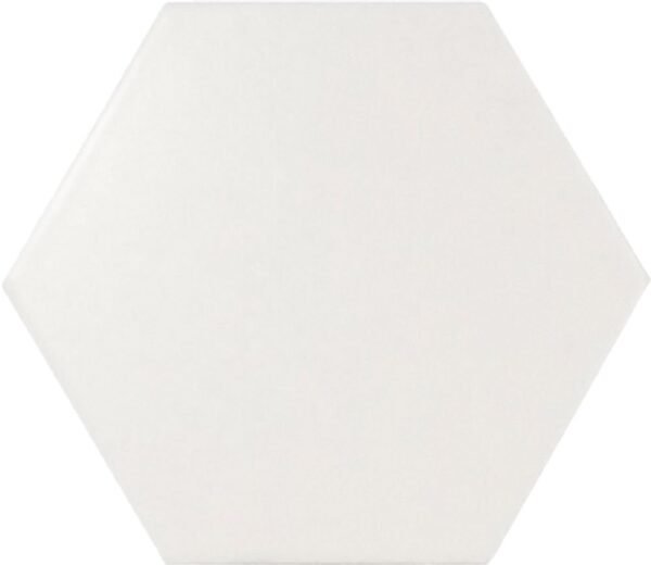 Centura Wall Tiles Scale Hexagon White Matte 4" x 5"