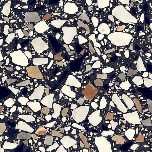 Centura Floor Tiles Frammenti Nero Macro Natural 8" x 8" - Image 2