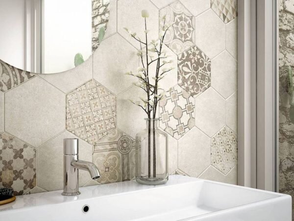 Centura Floor Tiles Hexatile Cement Grey Matte 7" x 8" (7.69 sqft/box) - Image 3