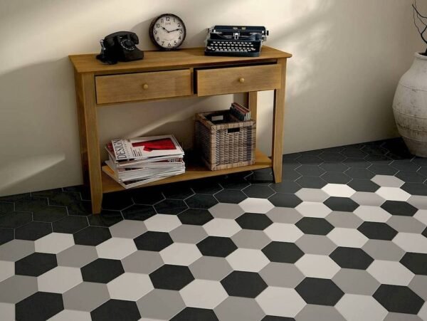 Centura Floor Tiles Hexatile Matte Nero 7" x 8" (7.69 sqft/box) - Image 3