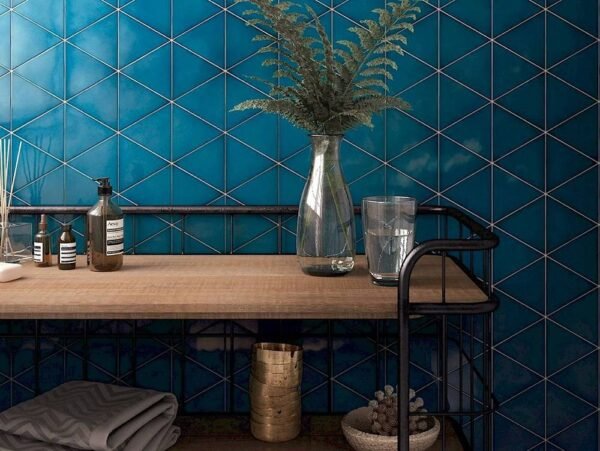 Centura Wall Tiles Scale Triangolo Electric Blue Glossy 4-1/2" x 5" - Image 3