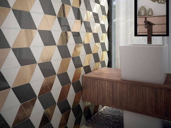 Centura Wall Tiles Scale Triangolo Metallic Glossy 4-1/2" x 5" - Image 3