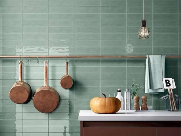 Centura Wall Tiles Slash Sage Glossy 3" x 12" - Image 3