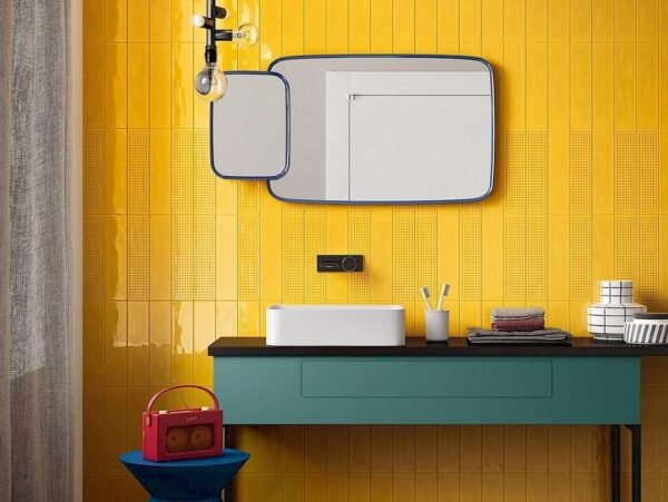 Centura Wall Tiles Slash Yellow Glossy 3" x 12" - Image 3