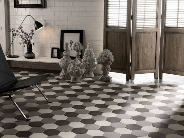Centura Floor Tiles Hexatile Matte Nero 7" x 8" (7.69 sqft/box) - Image 4