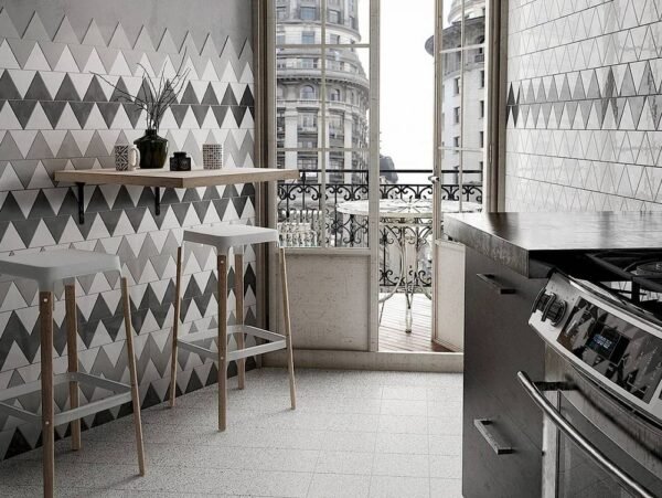 Centura Wall Tiles Scale Triangolo White Glossy 4-1/2" x 5" - Image 4