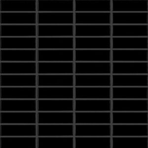 Centura Mosaic Basic Black Rectangle Satin 12" x 12"