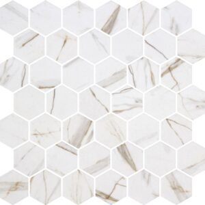 Centura Mosaic Hex XL Ecostone Calacatta Gold Matte 12" x 12"