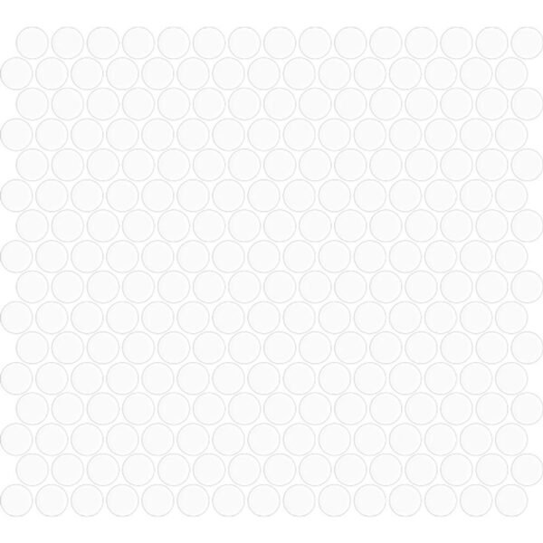 Centura Mosaic Penny Round White Matte 12" x 12"