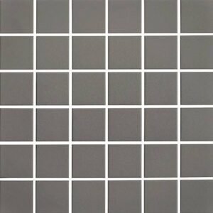 Centura Mosaic Plain Techno Slate Grey Square Matte 12" x 12"