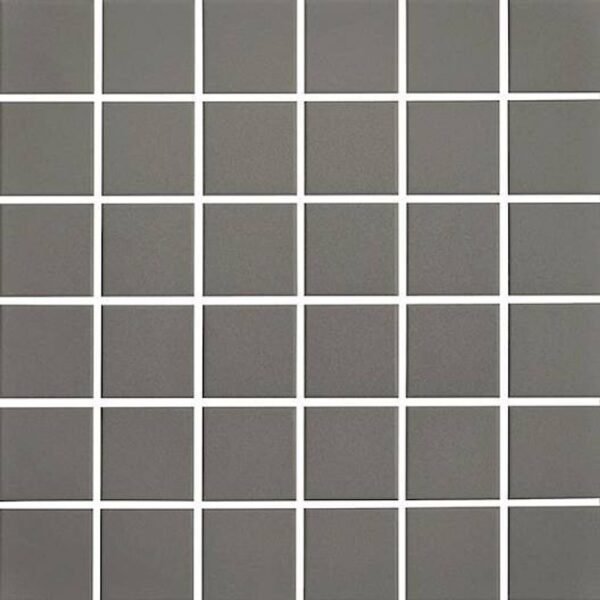 Centura Mosaic Plain Techno Slate Grey Square Matte 12" x 12"