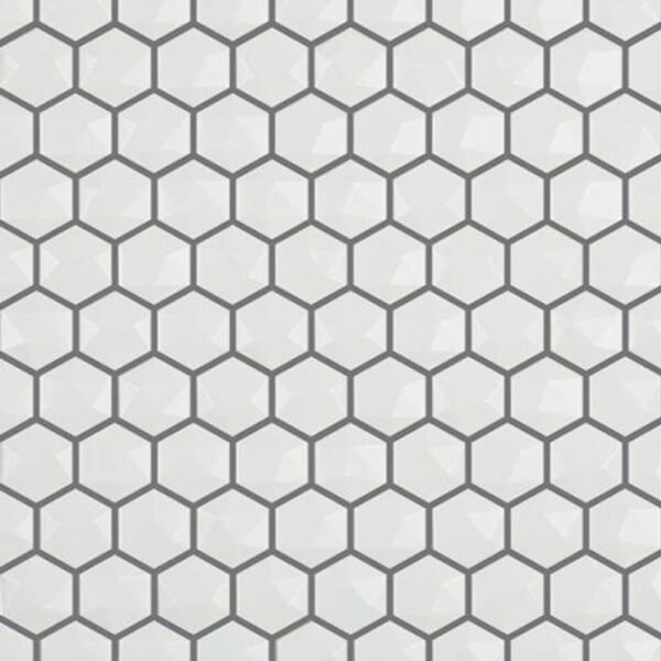 Centura Mosaic Edna Hexagon White Matte 12" x 12" - Image 2
