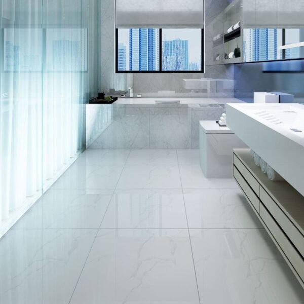 Planchers 1867 Floor Tiles Delicato Titanium Polihed 24" x 24" - Image 2