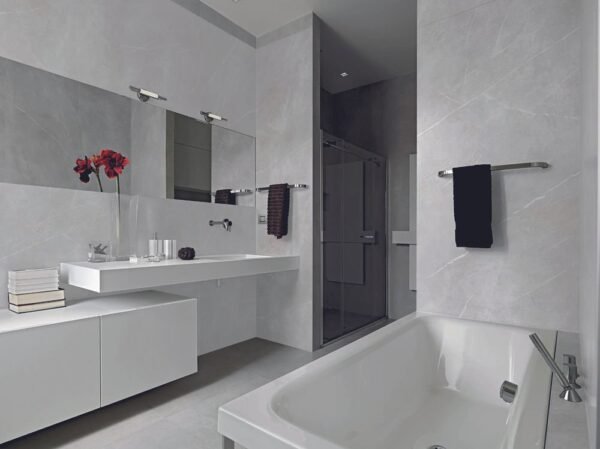 Planchers 1867 Floor Tiles Pietragrey White Matte 12" x 24" - Image 2