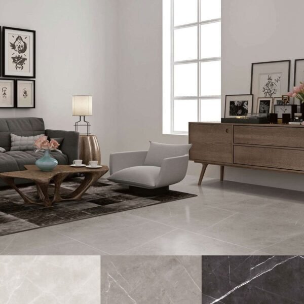Planchers 1867 Floor Tiles Storm Black Matte 12" x 24" - Image 2