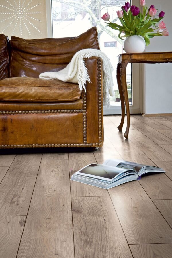 Planchers 1867 Laminate Flooring Authentic Chalet Chestnut Beige 7-5/8" x 54" - Image 2