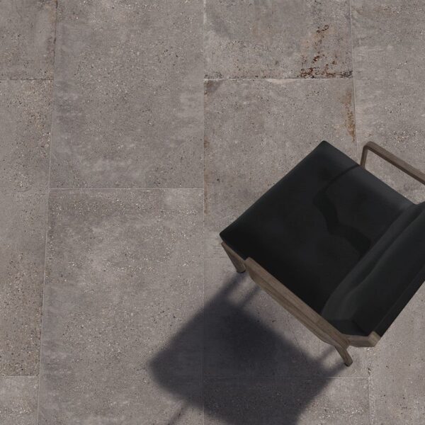 Planchers 1867 Floor Tiles Stone Cement Anthracite Matte 24" x 48" - Image 3