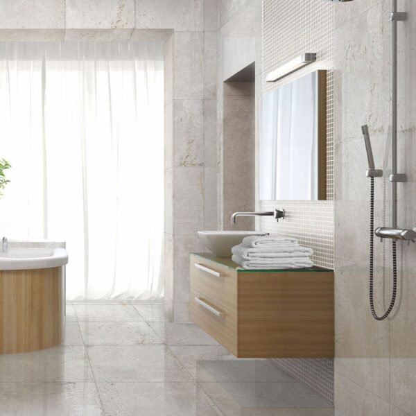 Planchers 1867 Floor Tiles Stone Cement White Polished 24" x 24" - Image 3