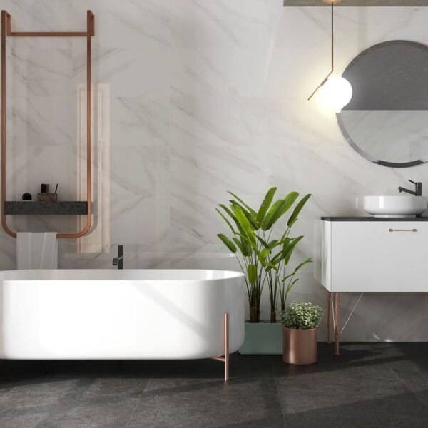 Planchers 1867 Floor Tiles Lenci White Polished 24" x 48" - Image 2