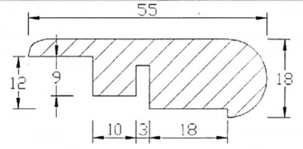 Toucan Laminate Flooring TF80 Series #8005 Stair Nose 94-1/2" - Image 2
