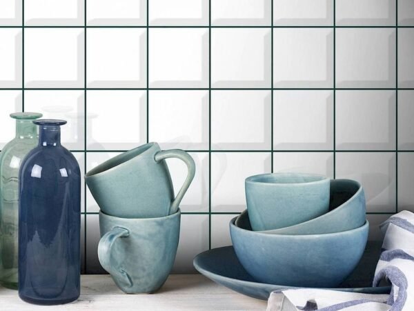 Centura Wall Tiles Mono Blanco Glossy 4" x 4" - Image 3