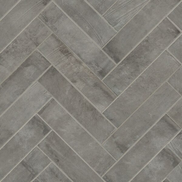 Italbec Floor Tiles Deco Style Charcoal Glossy 2" x 8"