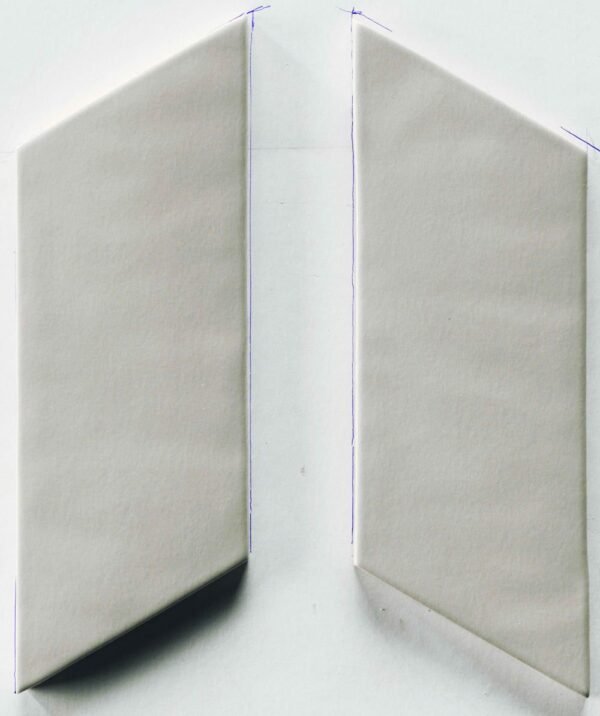 Italbec Floor Tiles New Panal Chevron Droit Storm Matte 3" x 7"
