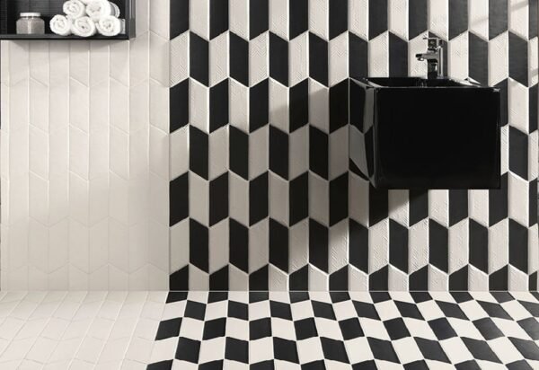 Italbec Floor Tiles New Panal Chevron Droit Farina Matte 3" x 7" - Image 2