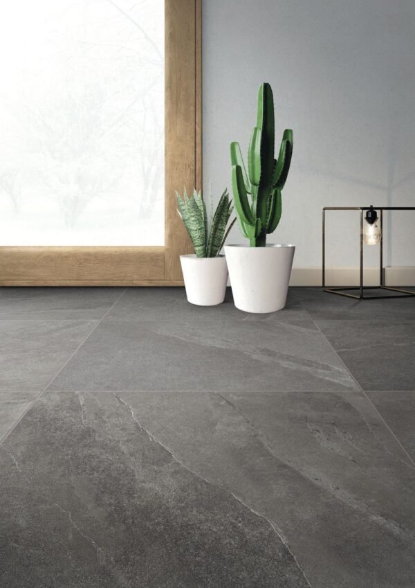 Italbec Floor Tiles Pura Luce Anthracite Natural 24" x 24" - Image 2