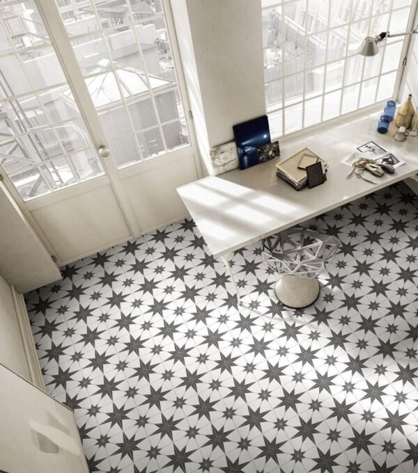 Italbec Floor Tiles Stella Nero Natural 10" x 10" - Image 2