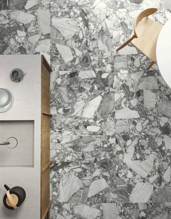 Italbec Floor Tiles Stone River White Polished 35" x 35" - Image 2