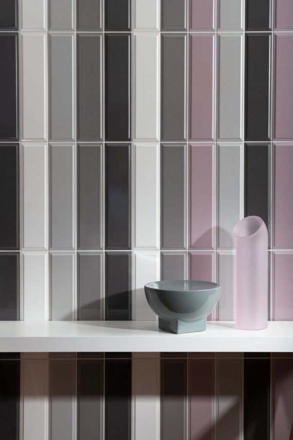 Italbec Wall Tiles Dintorni Nero Glossy 3" x 12" - Image 2
