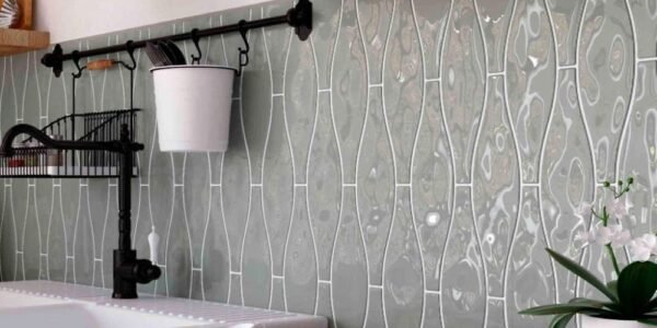 Italbec Wall Tiles Wave Grey 3" x 12" - Image 2