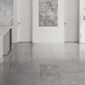 Planchers 1867 Floor Tiles Stone Cement Gray Polished 24" x 24"