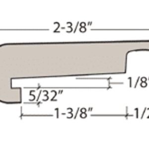Next Floor Laminate Water's Edge London Fog Stair Nose 94"